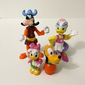 Vintage Disney PVC Figure Lot Goofy Viking Daisy Duck & Pluto
